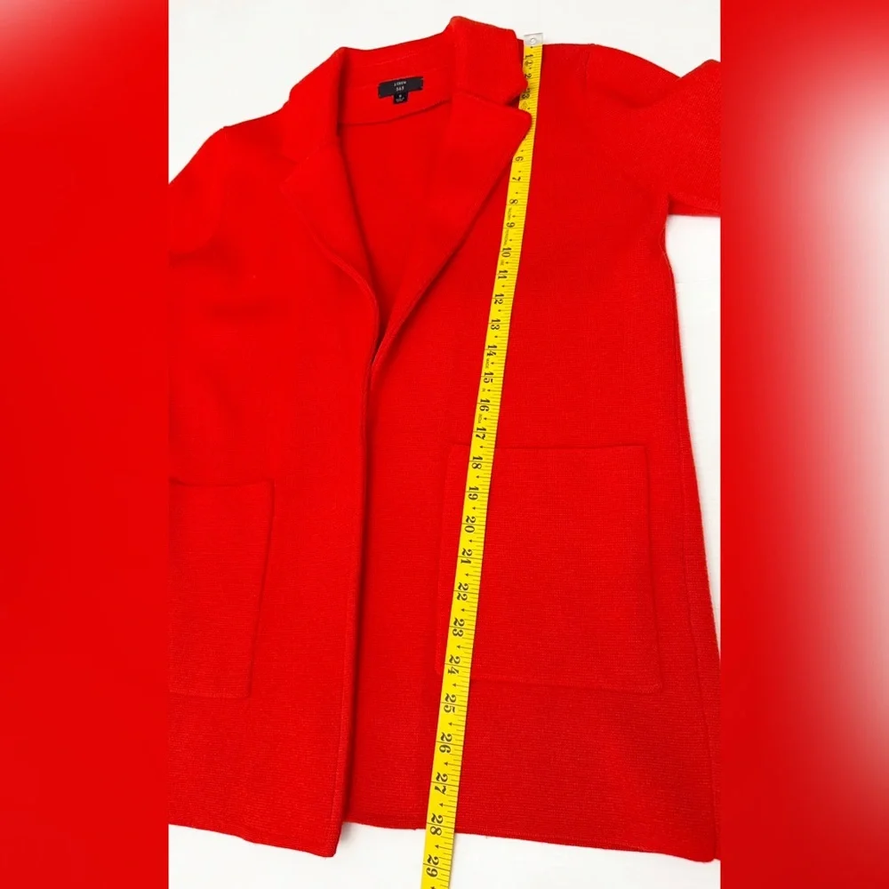 J. Crew 365 Red Sophie Open Front Sweater Blazer Cardigan - S